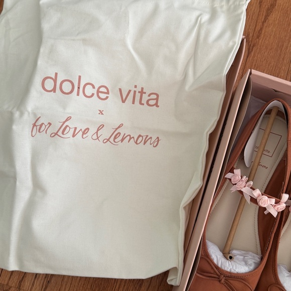 Dolce Vita x For Love & Lemons Claire Pink Clay Ballet Flats (Size 10) - Picture 8 of 11